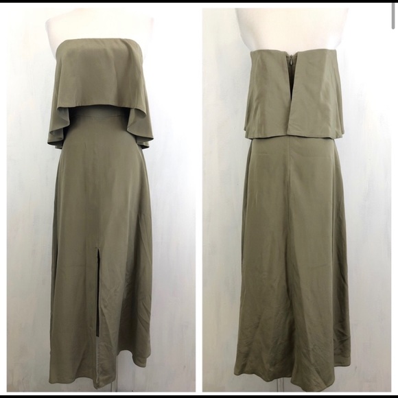 Zimmerman Silk Strapless Layered Midi Dress XS - Picture 2 of 8